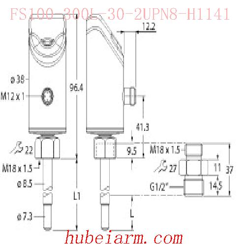 【100000970 FS100-300L-30-2UPN8-H1141 流量传感器 】 TURCK图尔克_厂家代理-湖北埃尔米