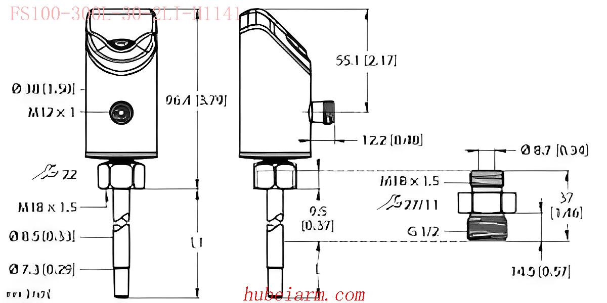 【100001034 FS100-300L-30-2LI-H1141 流量传感器/流量计 】 TURCK图尔克_厂家代理-湖北埃尔米