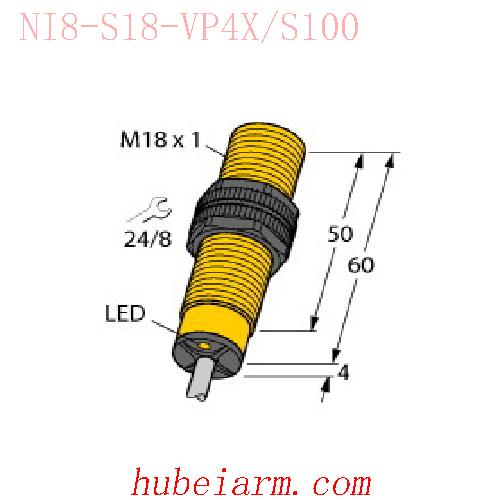 【1513510 NI8-S18-VP4X/S100 电感式传感器 】 TURCK图尔克_厂家代理-湖北埃尔米