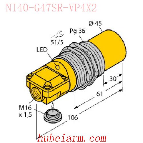 【15650 NI40-G47SR-VP4X2 电感式传感器 】 TURCK图尔克_厂家代理-湖北埃尔米