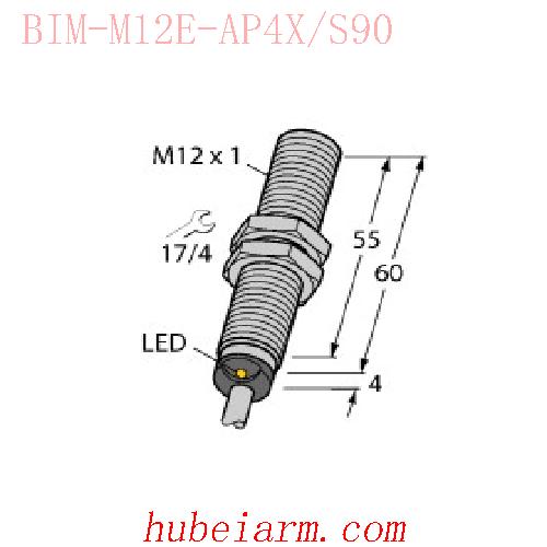 【1579911 BIM-M12E-AP4X/S90 磁感应传感器 】 TURCK图尔克_厂家代理-湖北埃尔米