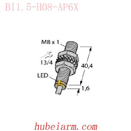 【16043 BI1.5-H08-AP6X 电感式传感器 】 TURCK图尔克_厂家代理-湖北埃尔米