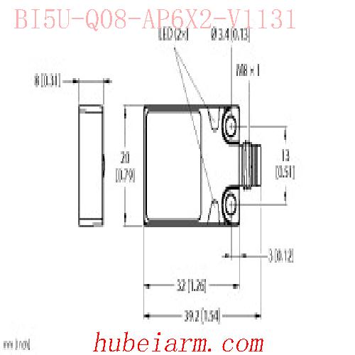 【1608900 BI5U-Q08-AP6X2-V1131 电感式传感器 】 TURCK图尔克_厂家代理-湖北埃尔米