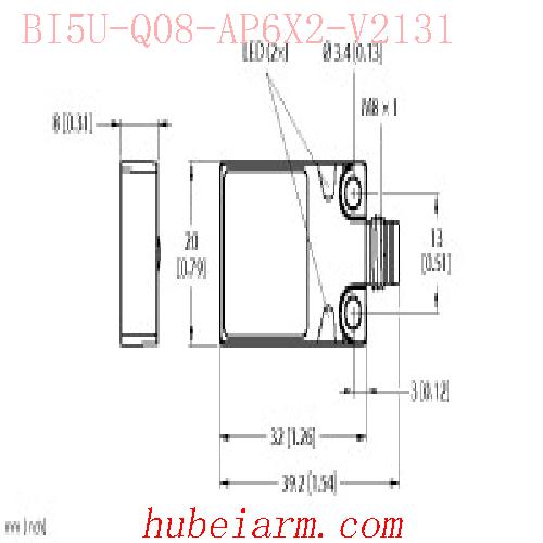 【1608905 BI5U-Q08-AP6X2-V2131 电感式传感器 】 TURCK图尔克_厂家代理-湖北埃尔米