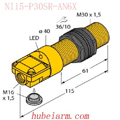 【16204 NI15-P30SR-AN6X 电感式传感器 】 TURCK图尔克_厂家代理-湖北埃尔米