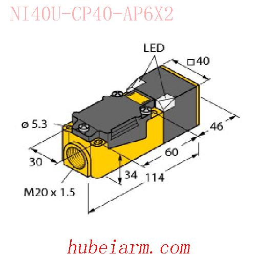 【1623600 NI40U-CP40-AP6X2 电感式传感器 】 TURCK图尔克_厂家代理-湖北埃尔米