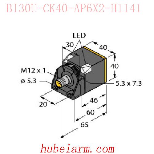 【1625829 BI30U-CK40-AP6X2-H1141 电感式传感器 】 TURCK图尔克_厂家代理-湖北埃尔米