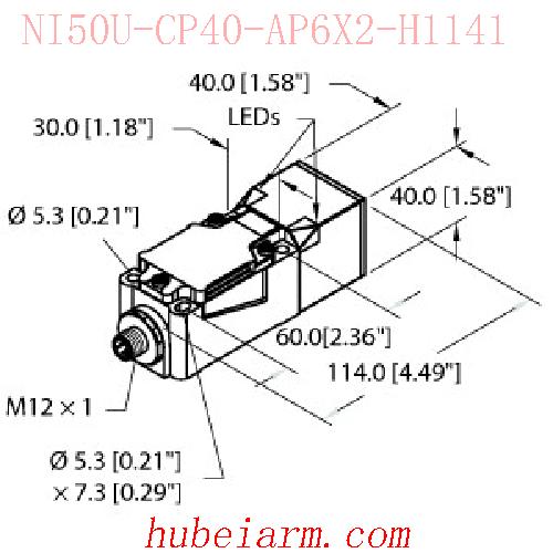 【1625835 NI50U-CP40-AP6X2-H1141 电感式传感器 】 TURCK图尔克_厂家代理-湖北埃尔米