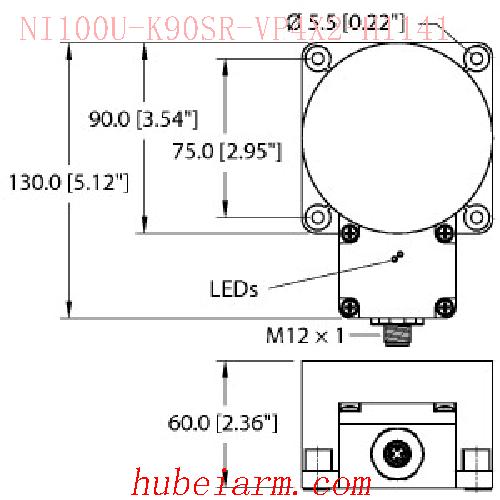 【1625844 NI100U-K90SR-VP4X2-H1141 电感式传感器 】 TURCK图尔克_厂家代理-湖北埃尔米
