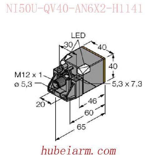 【1625865 NI50U-QV40-AN6X2-H1141 电感式传感器 】 TURCK图尔克_厂家代理-湖北埃尔米