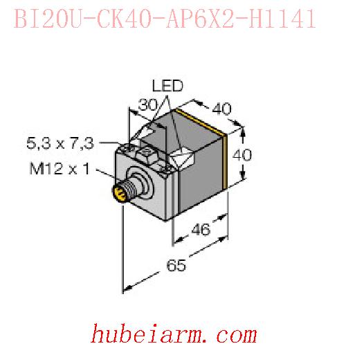 【1627233 BI20U-CK40-AP6X2-H1141 电感式传感器 】 TURCK图尔克_厂家代理-湖北埃尔米