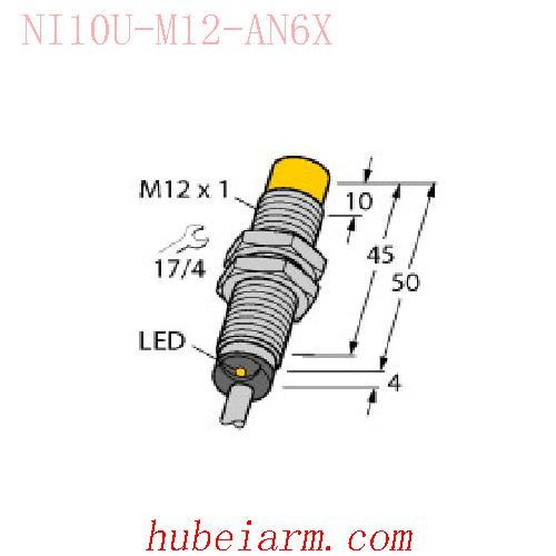 【1634825 NI10U-M12-AN6X 电感式传感器 】 TURCK图尔克_厂家代理-湖北埃尔米