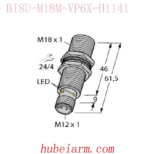 【1634945 BI8U-M18M-VP6X-H1141 电感式传感器 】 TURCK图尔克_厂家代理-湖北埃尔米