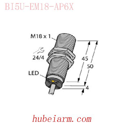 【1635300 BI5U-EM18-AP6X 电感式传感器 】 TURCK图尔克_厂家代理-湖北埃尔米