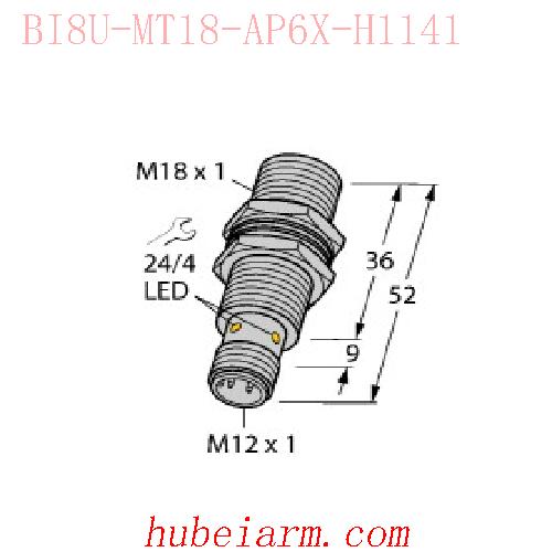 【1644730 BI8U-MT18-AP6X-H1141 电感式传感器 】 TURCK图尔克_厂家代理-湖北埃尔米