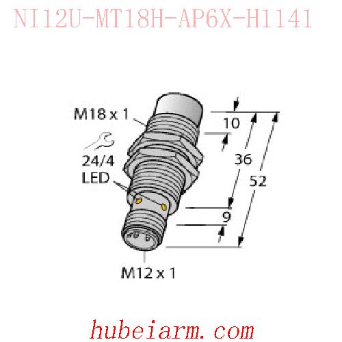 【1645212 NI12U-MT18H-AP6X-H1141 电感式传感器 】 TURCK图尔克_厂家代理-湖北埃尔米