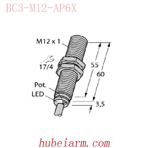 【2601000 BC3-M12-AP6X 电容式传感器 】 TURCK图尔克_厂家代理-湖北埃尔米