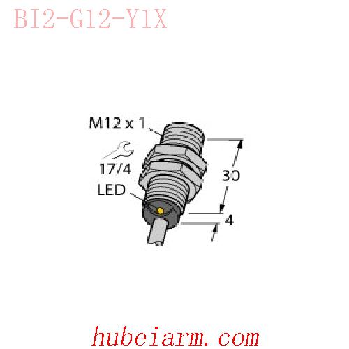【40100 BI2-G12-Y1X 电感式传感器 】 TURCK图尔克_厂家代理-湖北埃尔米