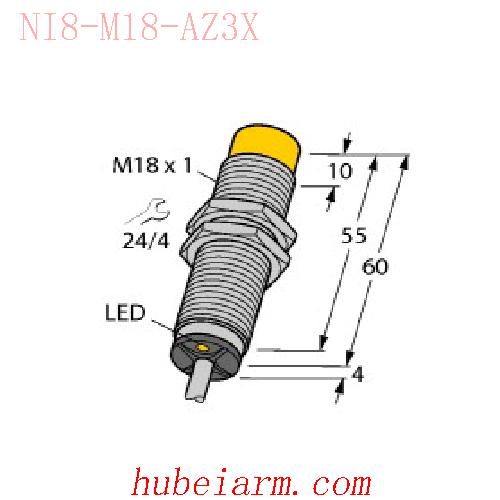 【43105 NI8-M18-AZ3X 电感式传感器 】 TURCK图尔克_厂家代理-湖北埃尔米