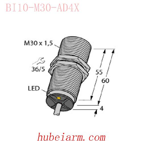 【44170 BI10-M30-AD4X 电感式传感器 】 TURCK图尔克_厂家代理-湖北埃尔米