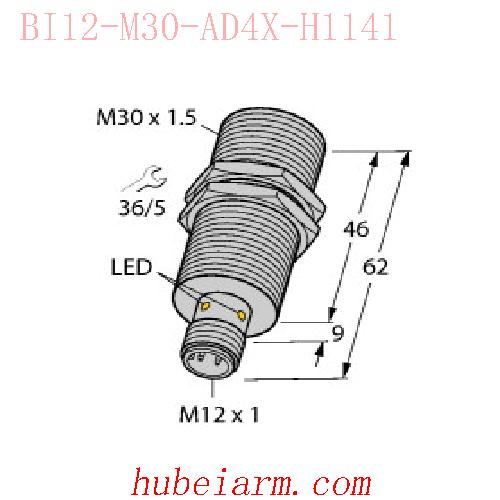 【4417041 BI12-M30-AD4X-H1141 电感式传感器 】 TURCK图尔克_厂家代理-湖北埃尔米