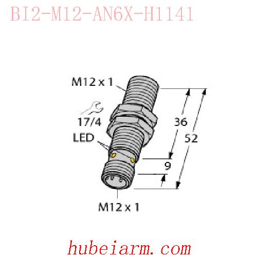 【46066 BI2-M12-AN6X-H1141 电感式传感器 】 TURCK图尔克_厂家代理-湖北埃尔米