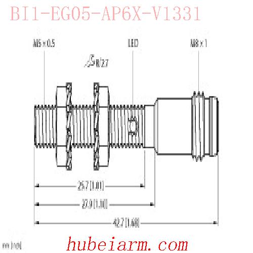 【4608640 BI1-EG05-AP6X-V1331 电感式传感器 】 TURCK图尔克_厂家代理-湖北埃尔米
