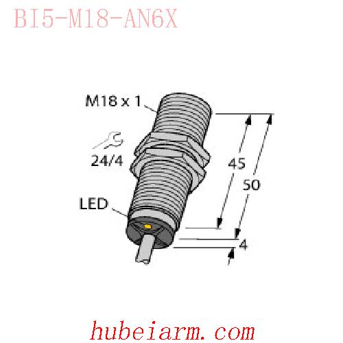 【46111 BI5-M18-AN6X 电感式传感器 】 TURCK图尔克_厂家代理-湖北埃尔米
