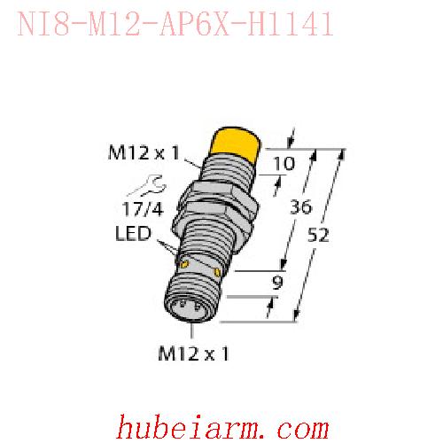 【4611310 NI8-M12-AP6X-H1141 电感式传感器 】 TURCK图尔克_厂家代理-湖北埃尔米