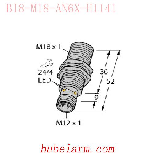 【4615100 BI8-M18-AN6X-H1141 电感式传感器 】 TURCK图尔克_厂家代理-湖北埃尔米