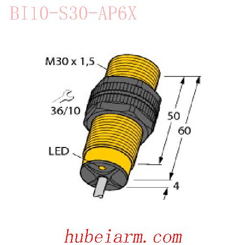 【46590 BI10-S30-AP6X 电感式传感器 】 TURCK图尔克_厂家代理-湖北埃尔米
