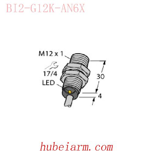 【46712 BI2-G12K-AN6X 电感式传感器 】 TURCK图尔克_厂家代理-湖北埃尔米
