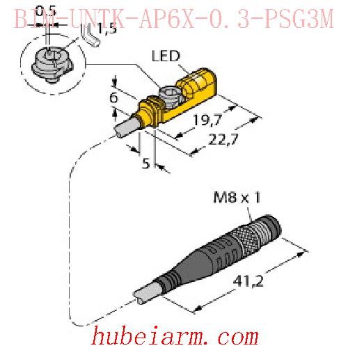 【4686015 BIM-UNTK-AP6X-0.3-PSG3M 磁感应传感器 】 TURCK图尔克_厂家代理-湖北埃尔米
