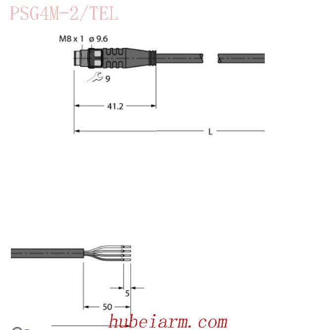 【6625073 PSG4M-2/TEL 线缆 】 TURCK图尔克_厂家代理-湖北埃尔米