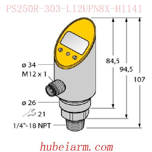 【6833411 PS250R-303-LI2UPN8X-H1141 压力变送器 】 TURCK图尔克_厂家代理-湖北埃尔米