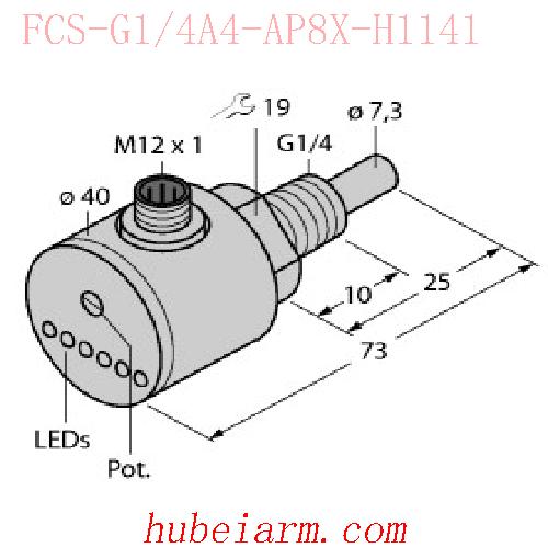 【6870101 FCS-G1/4A4-AP8X-H1141 流量传感器 】 TURCK图尔克_厂家代理-湖北埃尔米