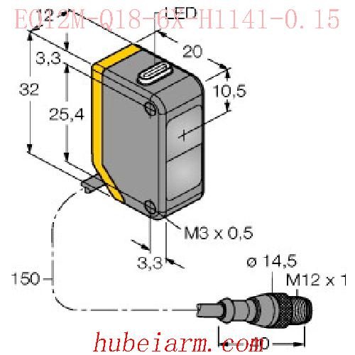 【7700064 EO12M-Q18-6X-H1141-0.15 光电传感器 】 TURCK图尔克_厂家代理-湖北埃尔米