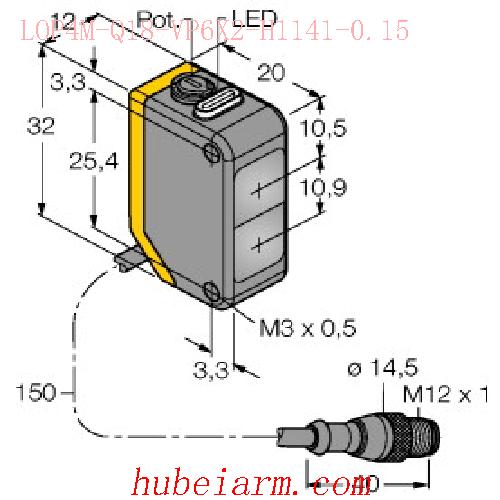 【7700115 LOP4M-Q18-VP6X2-H1141-0.15 光电传感器 】 TURCK图尔克_厂家代理-湖北埃尔米