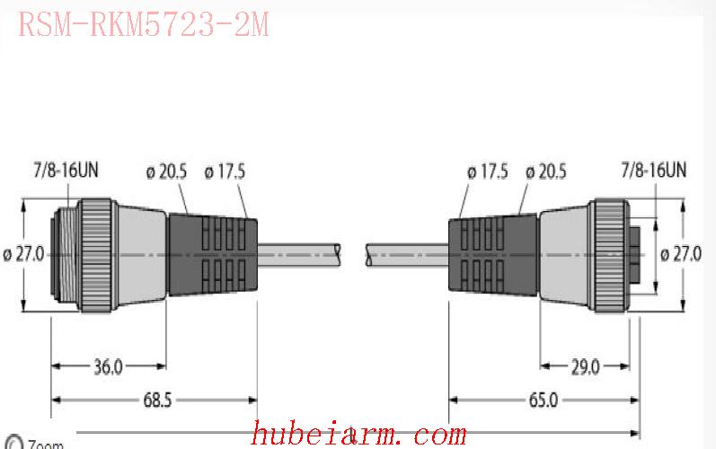 【U8227-2 RSM-RKM5723-2M CAN总线电缆 】 TURCK图尔克_厂家代理-湖北埃尔米